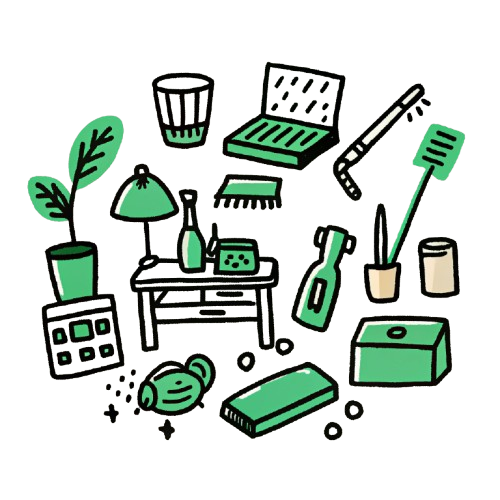 Vector graphic of a gaming console swapping with a laptop in a modern style